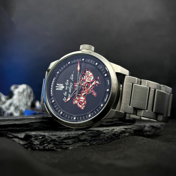 Чоловічий годинник Awarder 058 Де би не був Silver-Black Steel фото 3