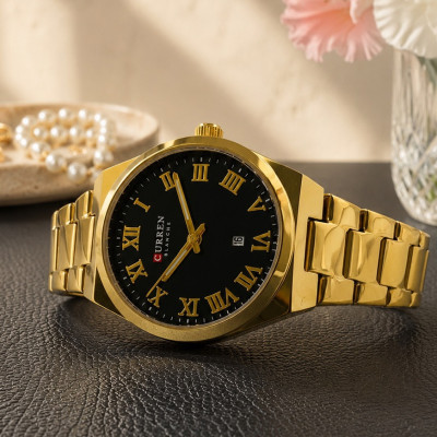 Женские часы Curren 9095 Gold-Black