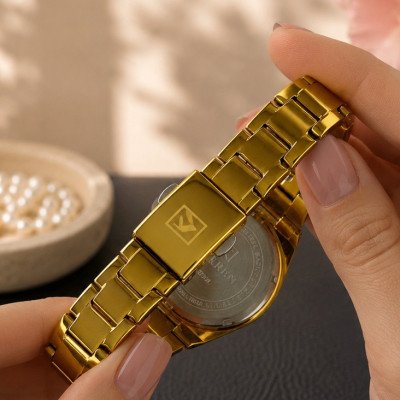 Женские часы Curren 9095 Gold-Black