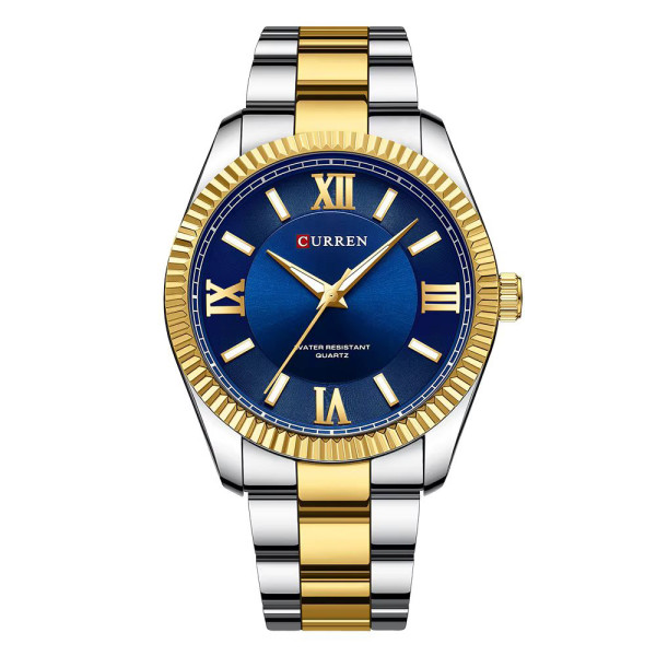 Мужские часы Curren 8453 Gold-Silver-Blut фото 1