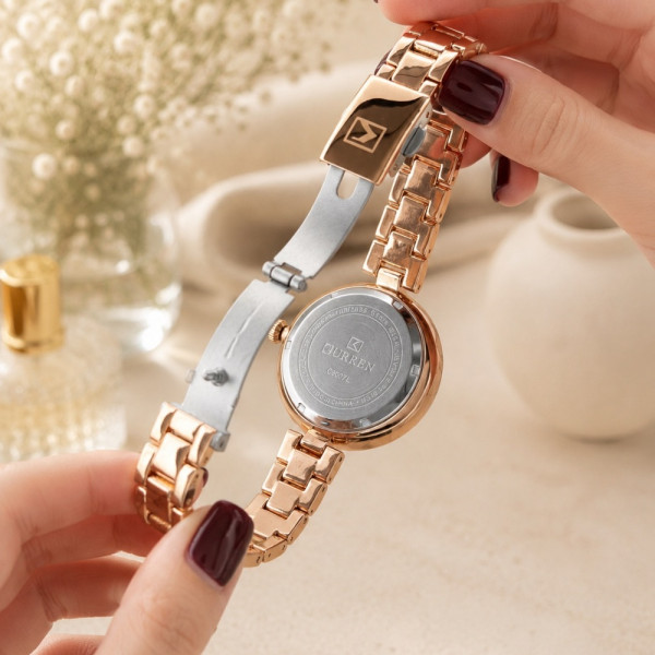 Жіночий годинник Curren 9017 Rose Gold-Blue фото 8