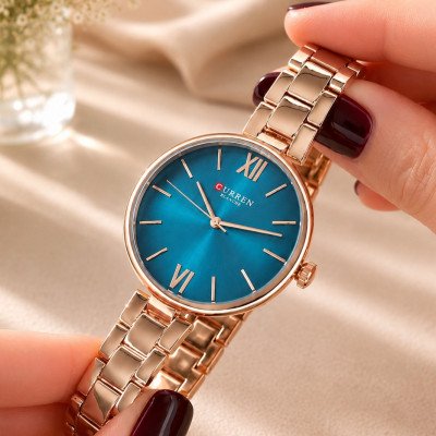Жіночий годинник Curren 9017 Rose Gold-Blue
