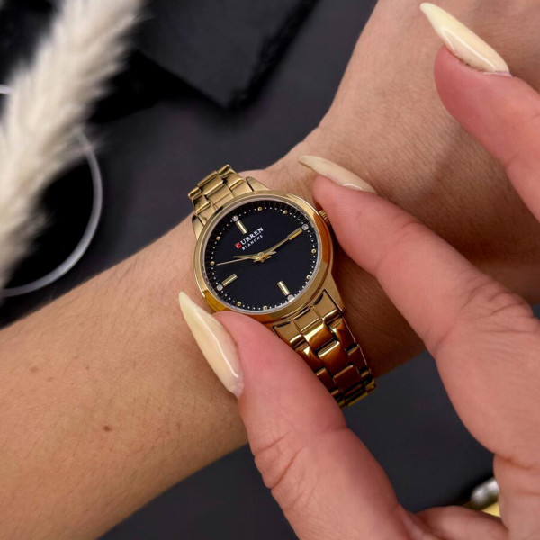 Женские часы Сurren 9094 Gold-Black фото 6