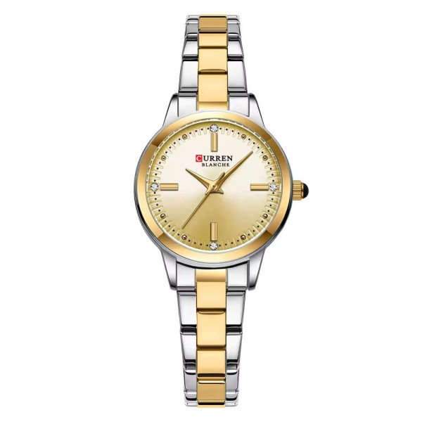 Женские часы Сurren 9094 Gold-Silver-Gold фото 1