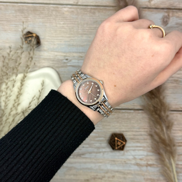 Женские часы Сurren 9111 Silver-Gold-Brown фото 5