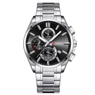 Чоловічий годинник Сurren 8475 Silver-Black