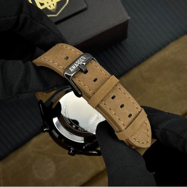 Мужские часы Awarder 017 Тризуб золото  Black-Brown фото 10