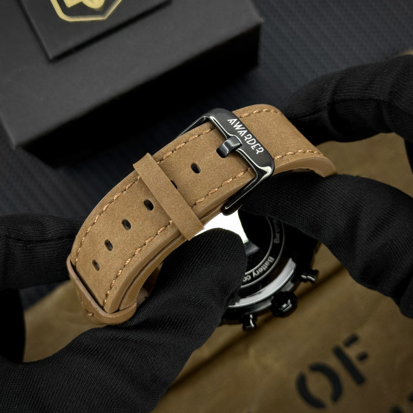 Мужские часы Awarder 016 Тризуб золото  Black-Brown фото 8