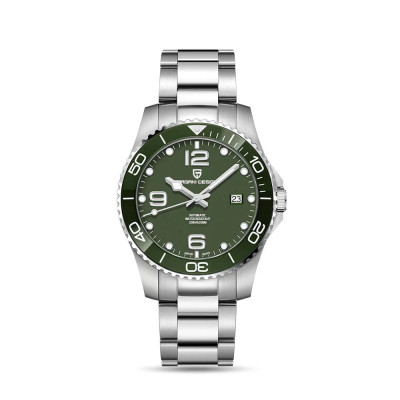 Чоловічий годинник Pagani Design PD-1702 Silver-Green STOPPED