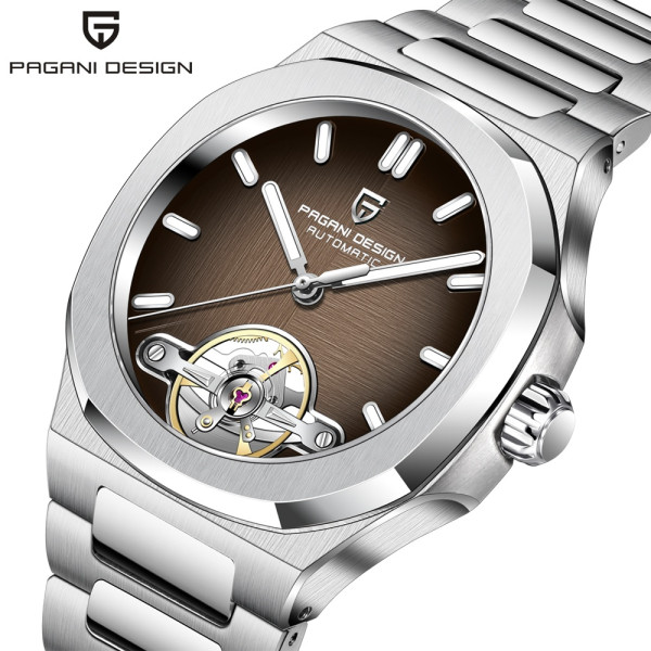 Чоловічий годинник Pagani Design PD-YS025 Silver-Brown фото 3