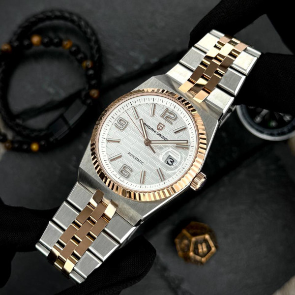 Чоловічий годинник Pagani Design PD-YS027 Silver-Gold-White фото 4