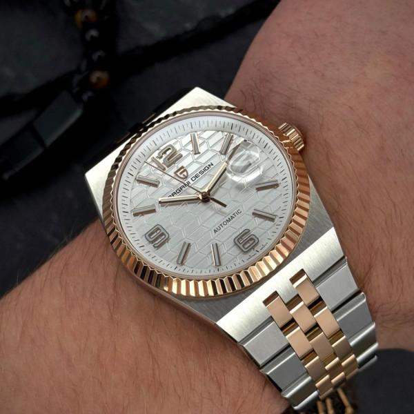 Чоловічий годинник Pagani Design PD-YS027 Silver-Gold-White фото 6