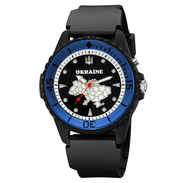Наручний годинник Awarder 031 Ukraine Black-Blue фото 1