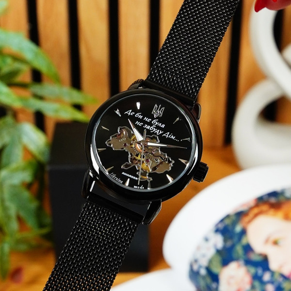 Жіночий годинник Awarder 028-3D Де би не була All Black фото 9