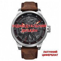Awarder 058 Silver-Red Leather Латунь Індивідуальний дизайн