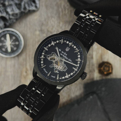 Awarder 043-1 Де би не був Silver-Black Leather Miyota