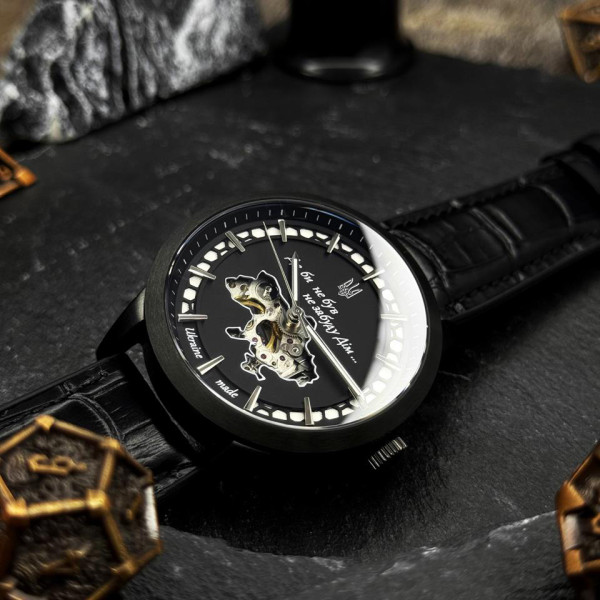 Мужские часы Awarder 043-1 Де би не був All Black Leather Miyota фото 4