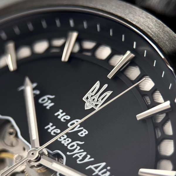 Чоловічий годинник Awarder 043-1 Де би не був All Black Leather Miyota фото 8