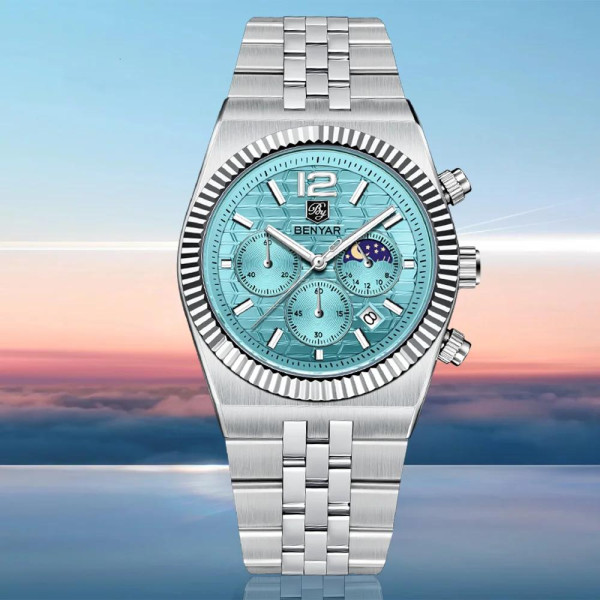 Benyar BY-5225 Silver-Blue фото 3