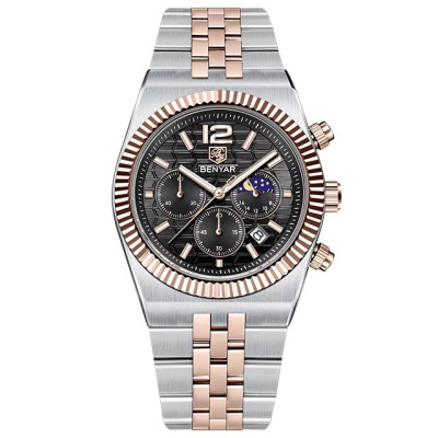 Benyar BY-5225 Silver-Rose Gold-Black