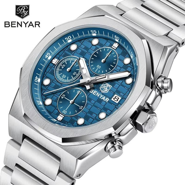 Benyar BY-5216 Silver-Blue фото 5