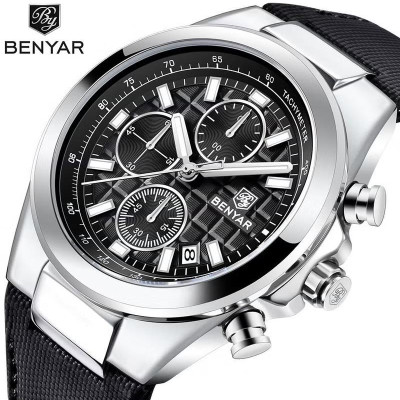 Мужские часы Benyar BY-5206 Silver-Black