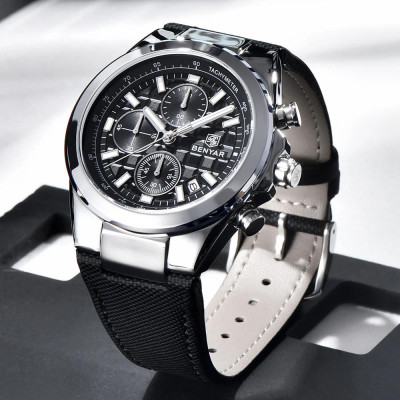 Мужские часы Benyar BY-5206 Silver-Black