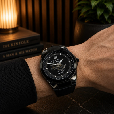 Чоловічий годинник Awarder 050 Де би не був All Black Leather