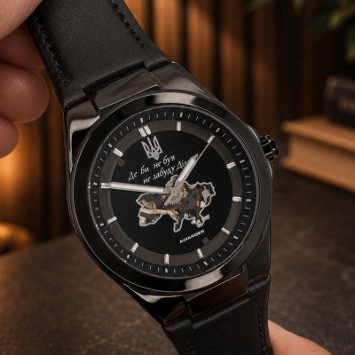 Мужские часы Awarder 050 Де би не був All Black Leather