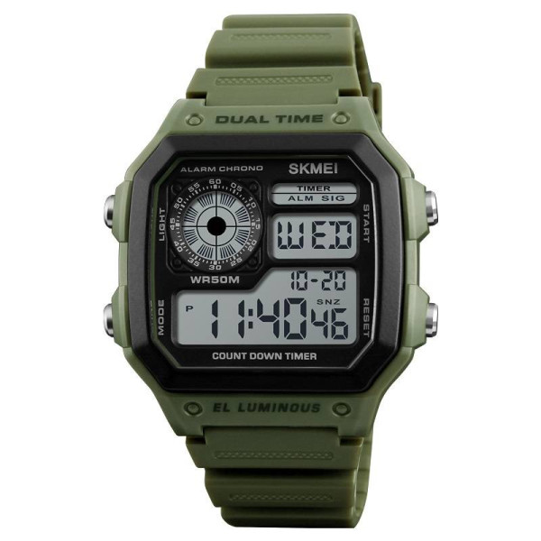 Мужские часы Skmei 1299AG Army Green. фото 1