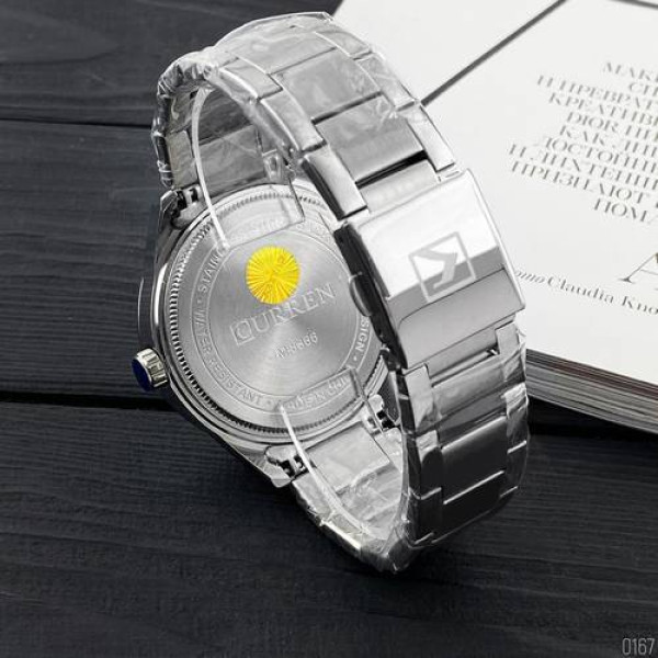 Чоловічий годинник Curren 8366 Silver-Black фото 4