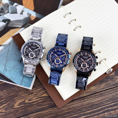 Curren 8355 Silver-Black