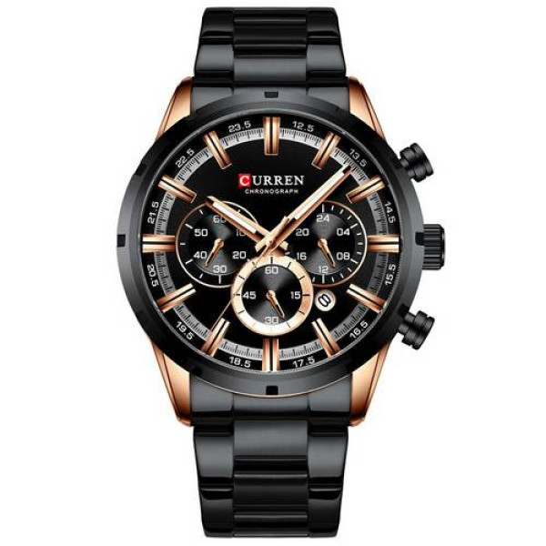Мужские часы Curren 8355 Black -Cuprum фото 1