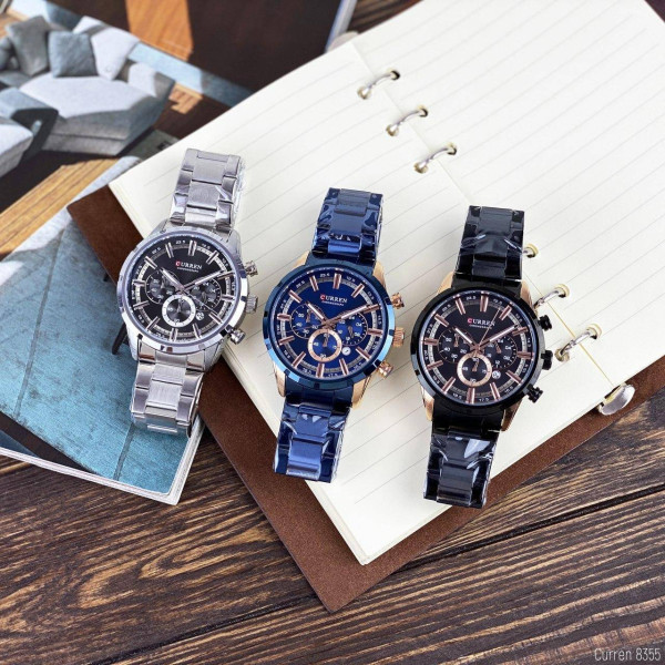 Чоловічий годинник Curren 8355 Blue-Cuprum фото 8