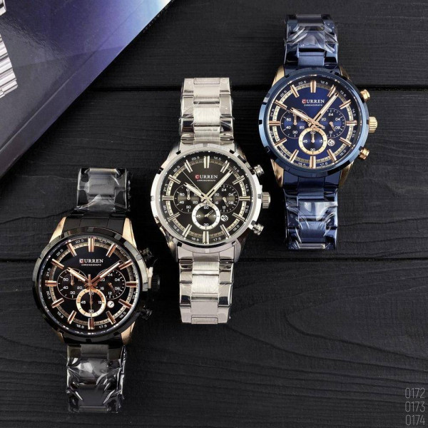 Чоловічий годинник Curren 8355 Blue-Cuprum фото 6