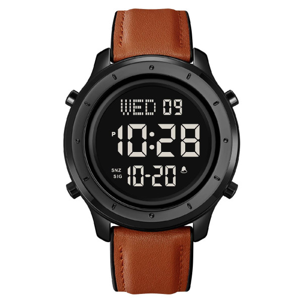 Мужские часы Skmei 1864LBNBK Brown-Black Leather фото 1