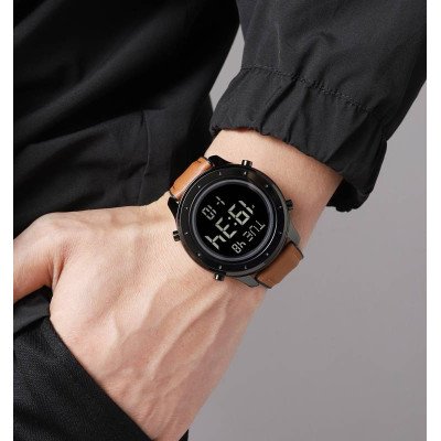 Skmei 1864LBNBK Brown-Black Leather