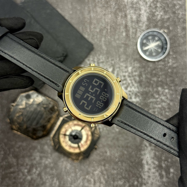 Мужские часы Skmei 1864LGDBK Gold-Black Leather фото 7