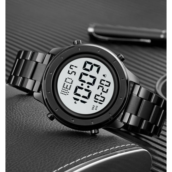 Мужские часы Skmei 1864SBKWT Black-White Steel фото 4