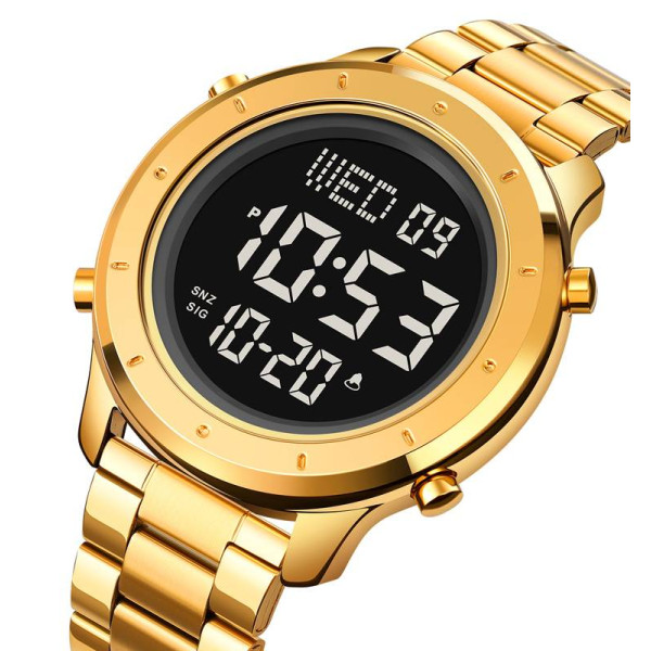 Чоловічий годинник Skmei 1864SGDBK Gold-Black Steel фото 3