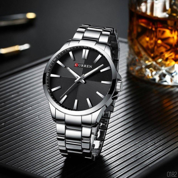 Чоловічий годинник Curren 8322 Silver-Black фото 4