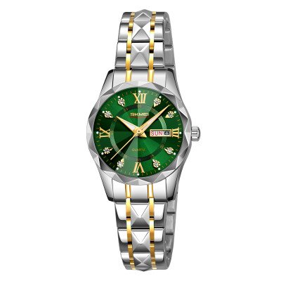 Skmei 9370TGDGN Silver-Gold-Green