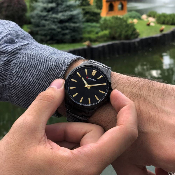 Мужские часы Curren 8322 Black-Gold фото 3
