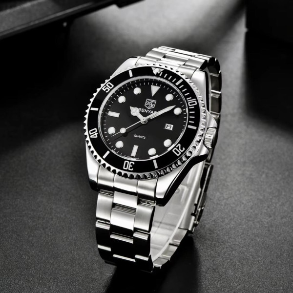 Мужские часы Benyar BY-5223 Silver-Black фото 4