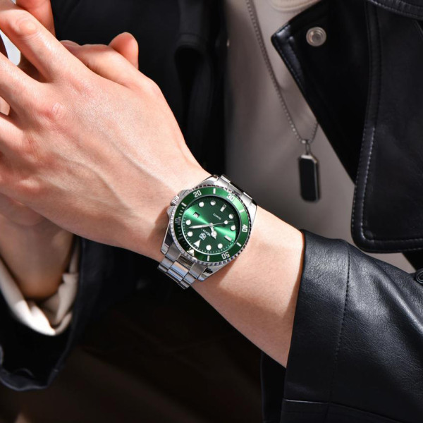 Мужские часы Benyar BY-5223 Silver-Green фото 4