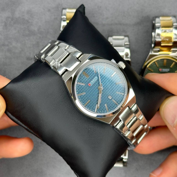 Чоловічий годинник Curren 8439L Silver-Gold-Green фото 6