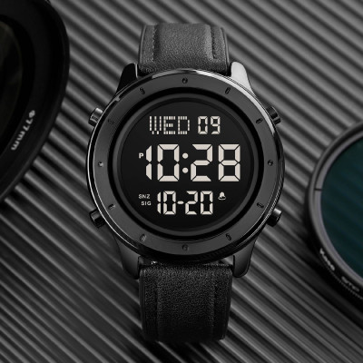 Skmei 1864LBKBK Black-Black Leather SALE