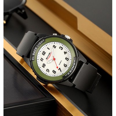 Мужские часы Skmei 2433BKGN-AC Black-Green Namber