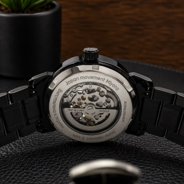 Чоловічий годинник Awarder 048 Не Забуду Дім All Black Steel фото 10