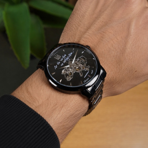 Чоловічий годинник Awarder 048 Не Забуду Дім All Black Steel фото 3